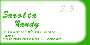 sarolta mandy business card